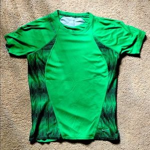 Women’s Nike fit dry small green athletic shirt